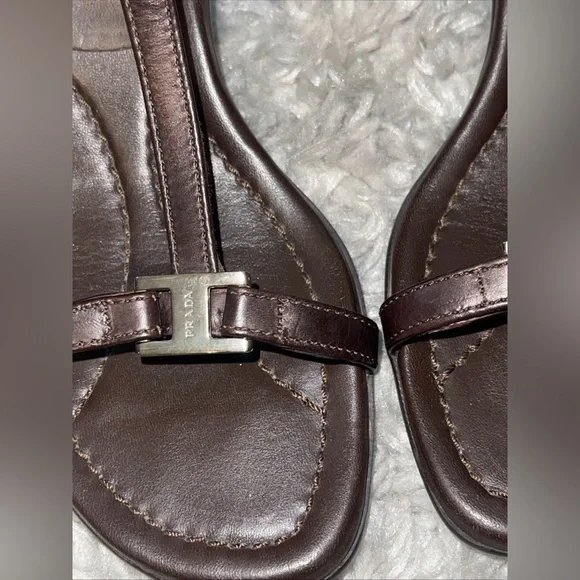 Authentic Prada Calzature Donna sandals, Brown, Sz36/5.5/6 - Picture 2 of 11